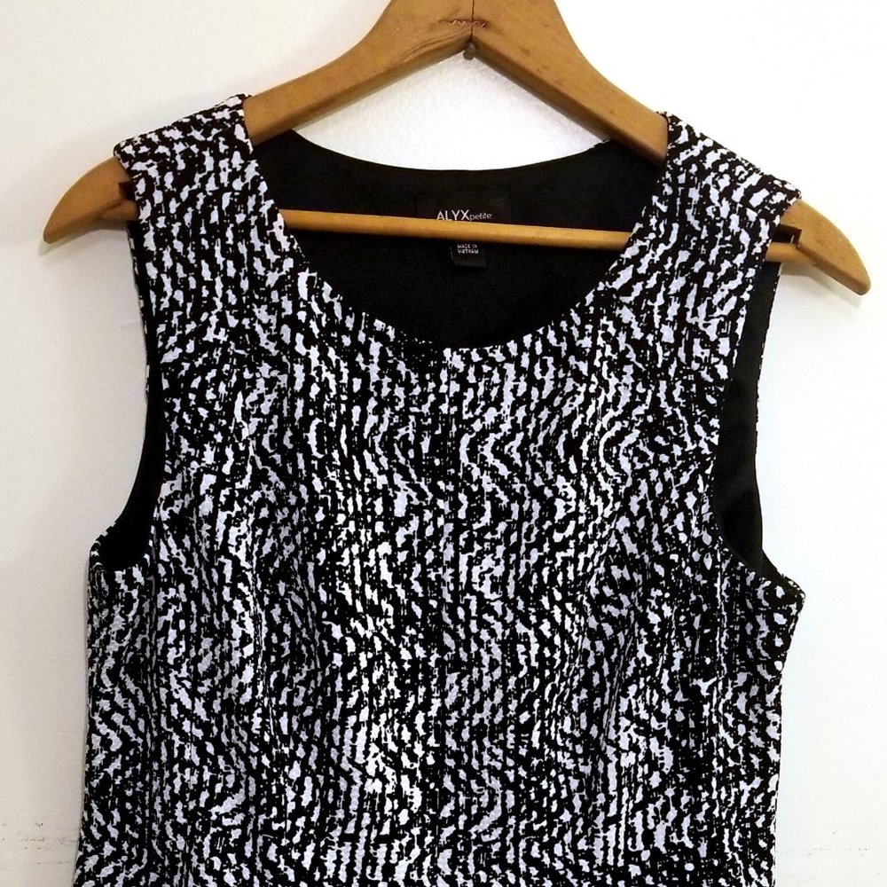 Alyx Black White and Red Textured Dress